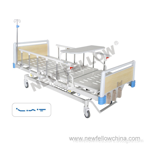 Hospital Beds with Overbed Table, Center Control Brake